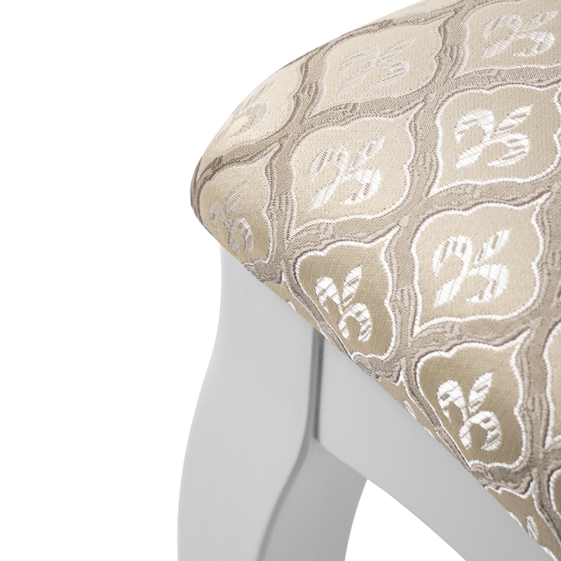 Деревянный стул Луиджи белый / бежевый