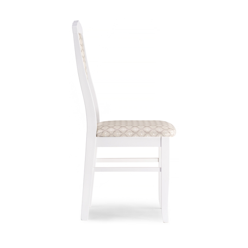 Деревянный стул Гроджин белый / бежевый
