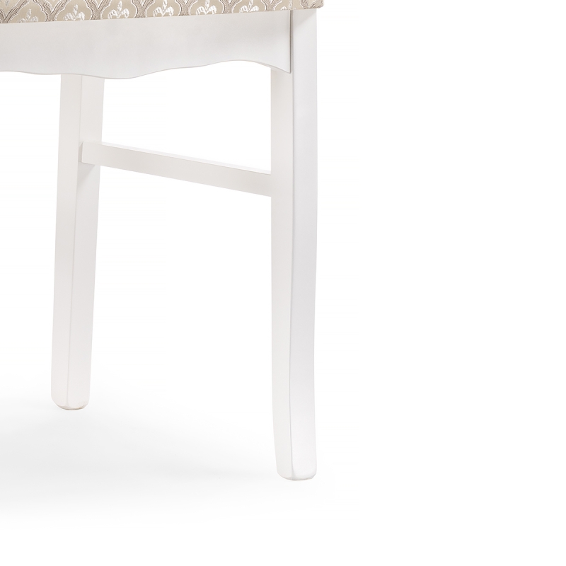 Деревянный стул Гроджин белый / бежевый