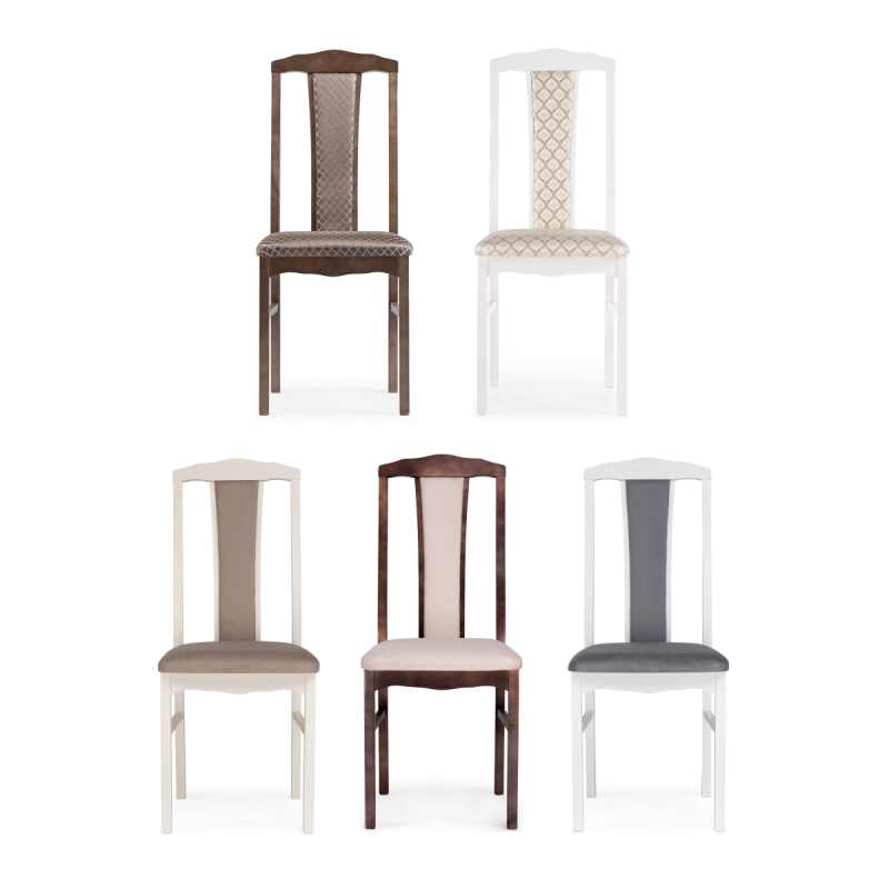 Деревянный стул Гроджин белый / бежевый