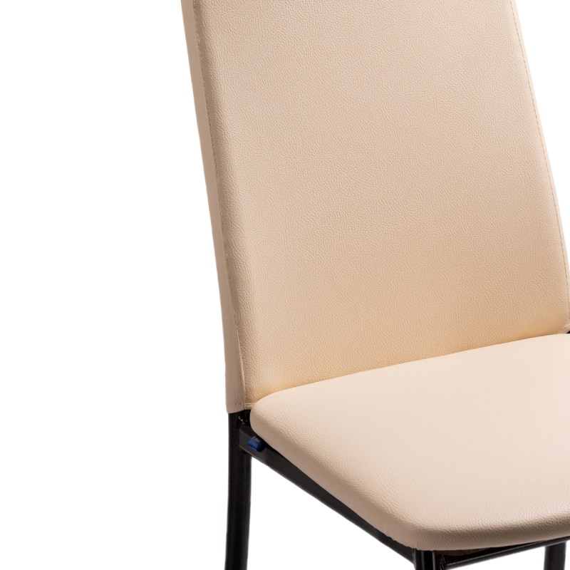 Стул на металлокаркасе Mirilis ваниль / темный мусс