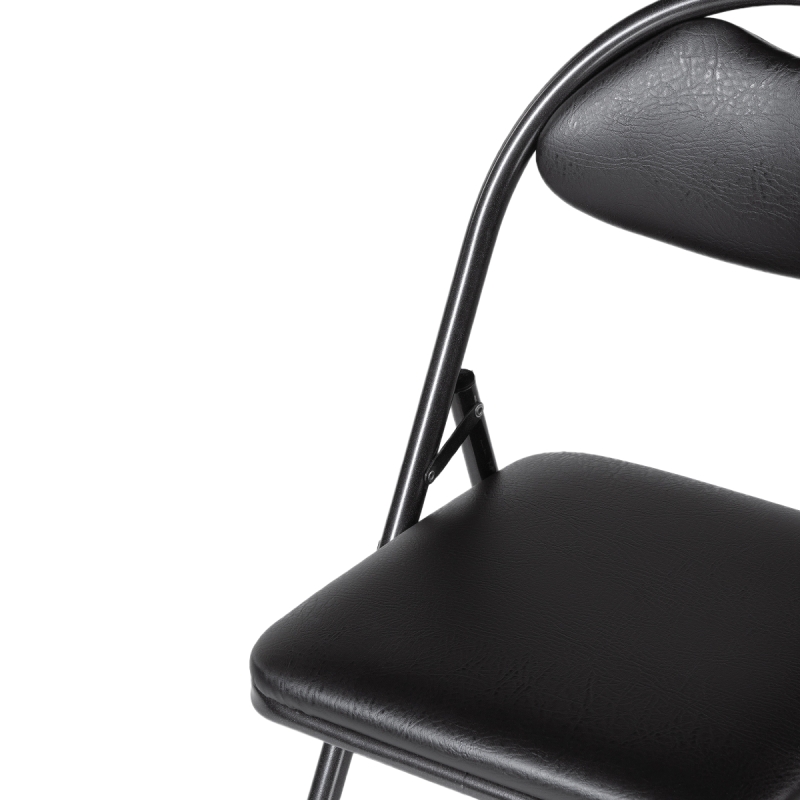 Стул на металлокаркасе Gikat черный / мусс темный