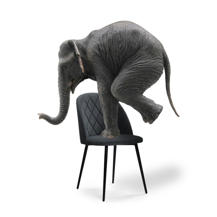 Стул на металлокаркасе Зест микровелюр серый / черный глянец