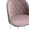 Стул на металлокаркасе Зест микровелюр розовый / белый глянец