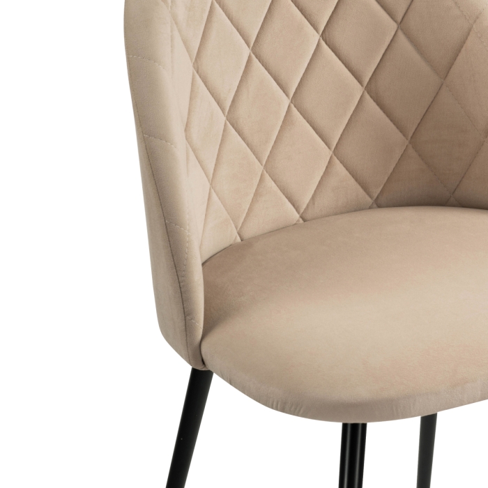 Стул на металлокаркасе Зест микровелюр 05 / черный глянец