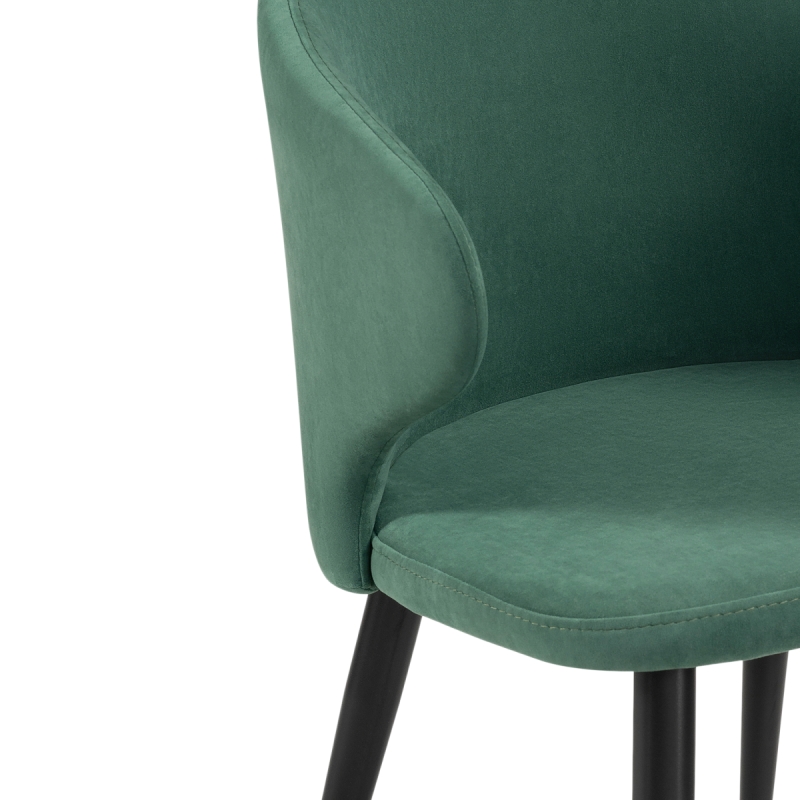 Стул на металлокаркасе Алсисар катания изумруд / черный