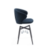 Стул на металлокаркасе Алсисар темно-синий / черный