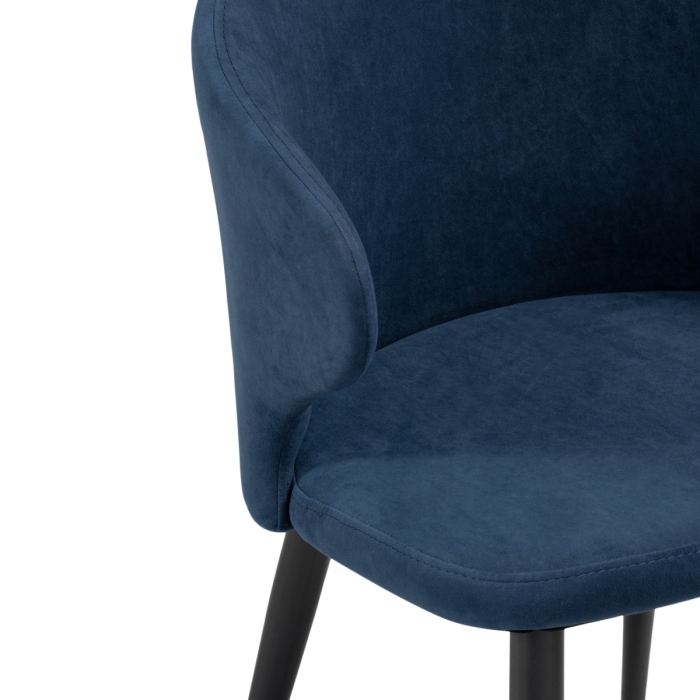 Стул на металлокаркасе Алсисар темно-синий / черный