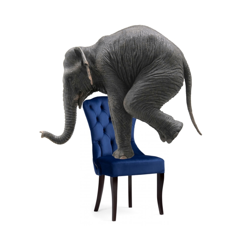 Деревянный стул Милано 1 синий / венге