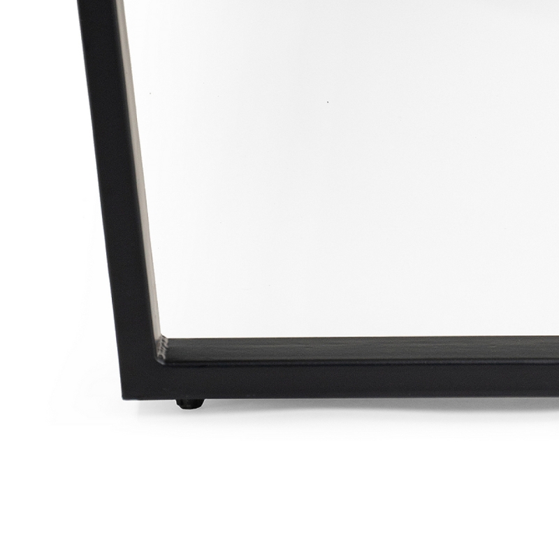 Стол Лота Лофт 120х74х75 25 мм черный матовый / бетон