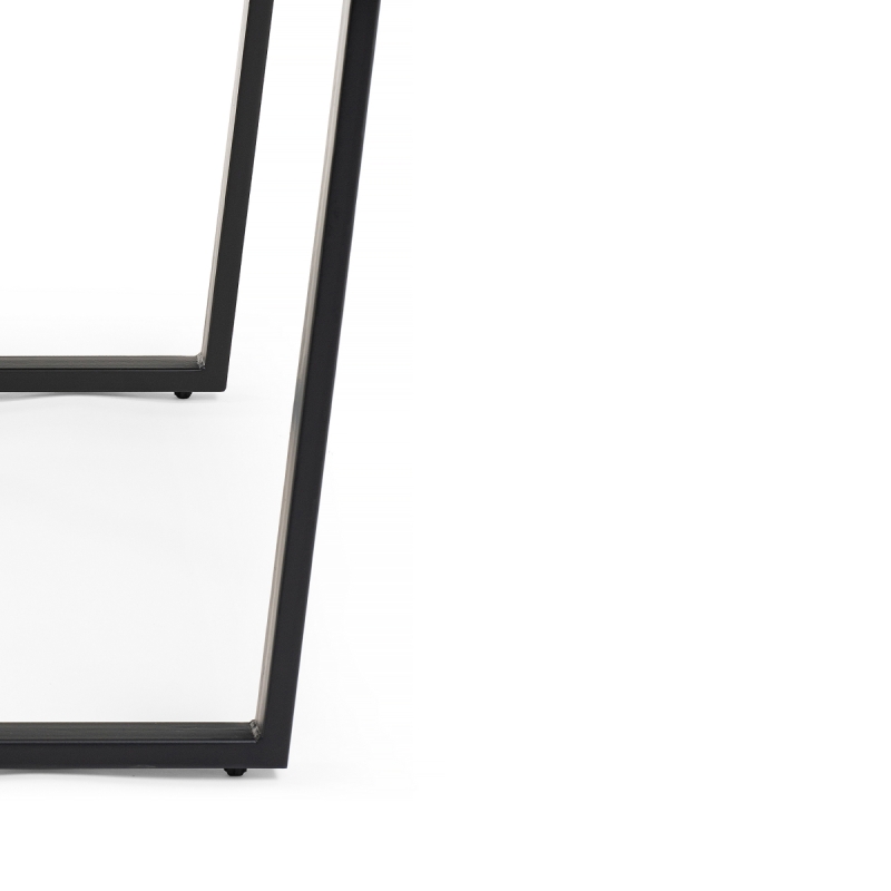 Стол Лота Лофт 120х74х75 25 мм черный матовый / бетон