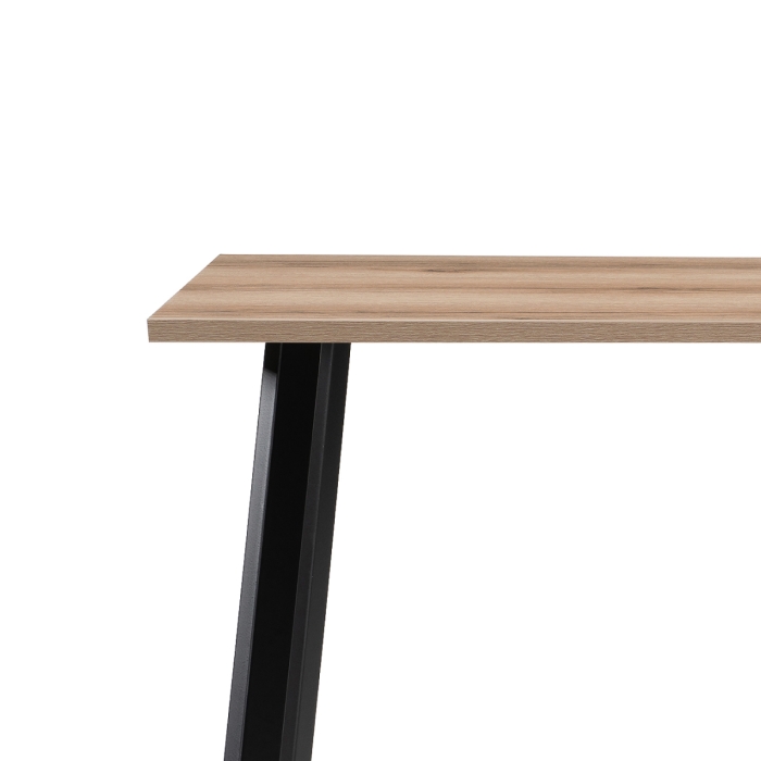 Стол Тринити Лофт 120х60х75 25 мм дуб делано светлый / черный матовый