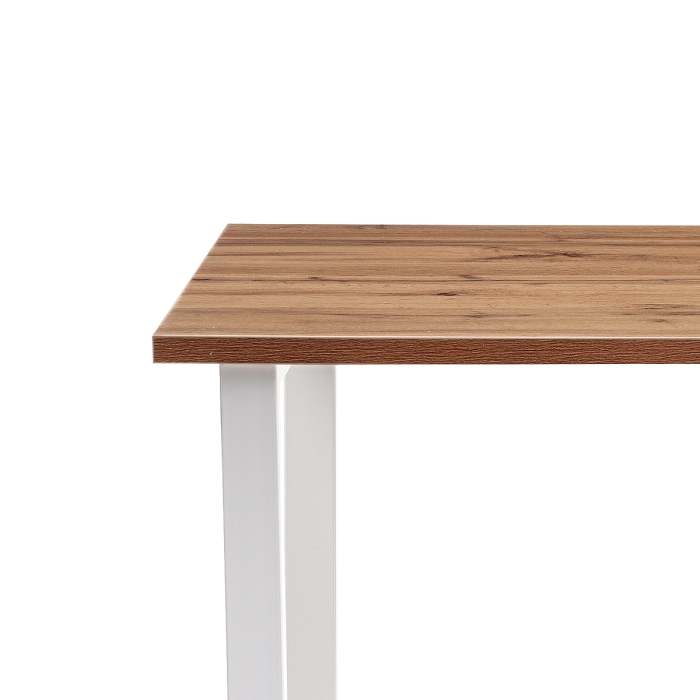 Стол Лота Лофт 120х74х75 25 мм дуб вотан / матовый белый