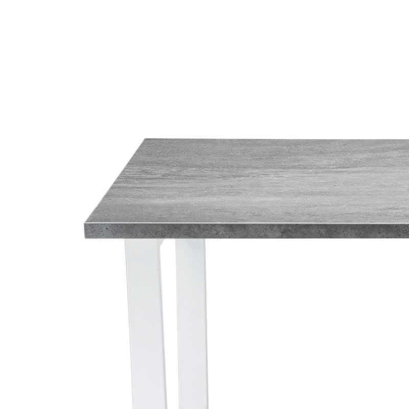Стол Лота Лофт 120х74х75 25 мм белый матовый / бетон