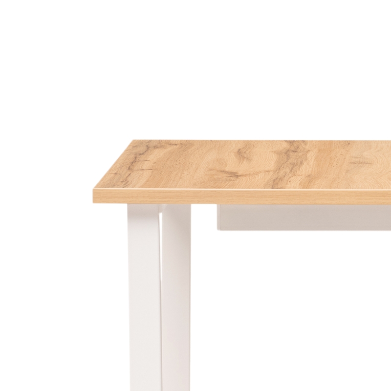 Стол раскладной Лота Лофт 120(160)х75х75 25 мм дуб вотан / белый матовый