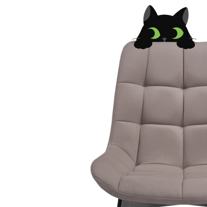 Стул на металлокаркасе Челси латте / черный каркас