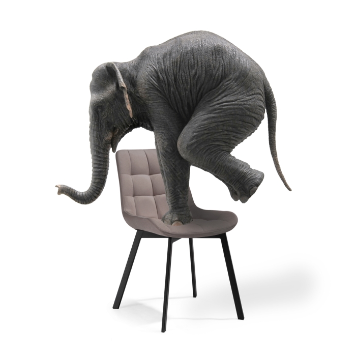 Стул на металлокаркасе Челси латте / черный каркас