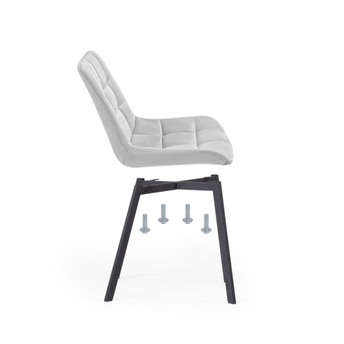 Стул на металлокаркасе Челси черный / светло-серый