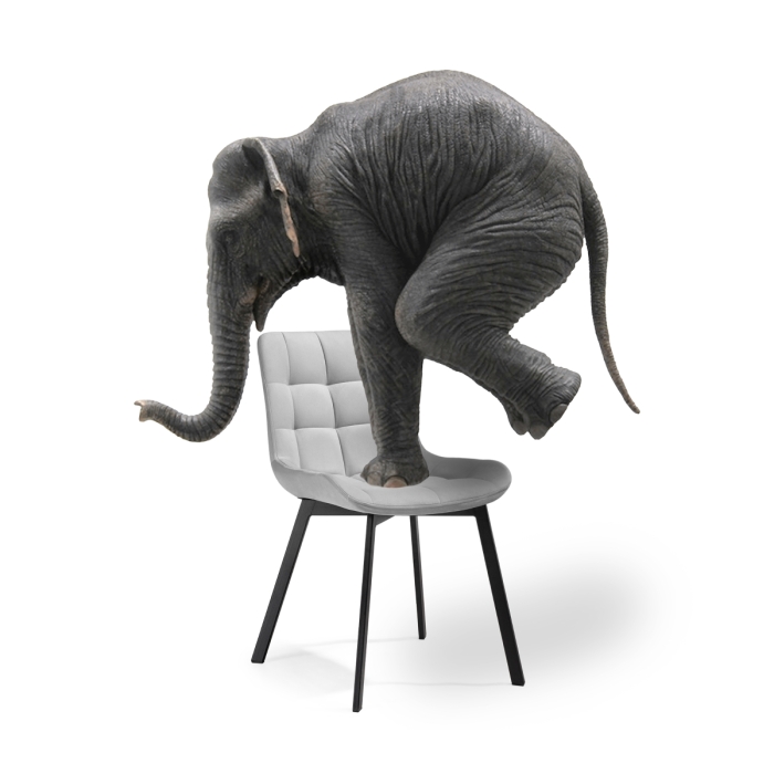 Стул на металлокаркасе Челси черный / светло-серый