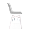 Стул на металлокаркасе Челси белый / светло-серый