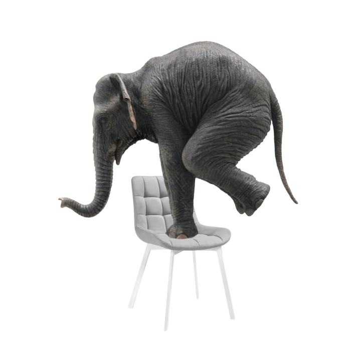 Стул на металлокаркасе Челси белый / светло-серый