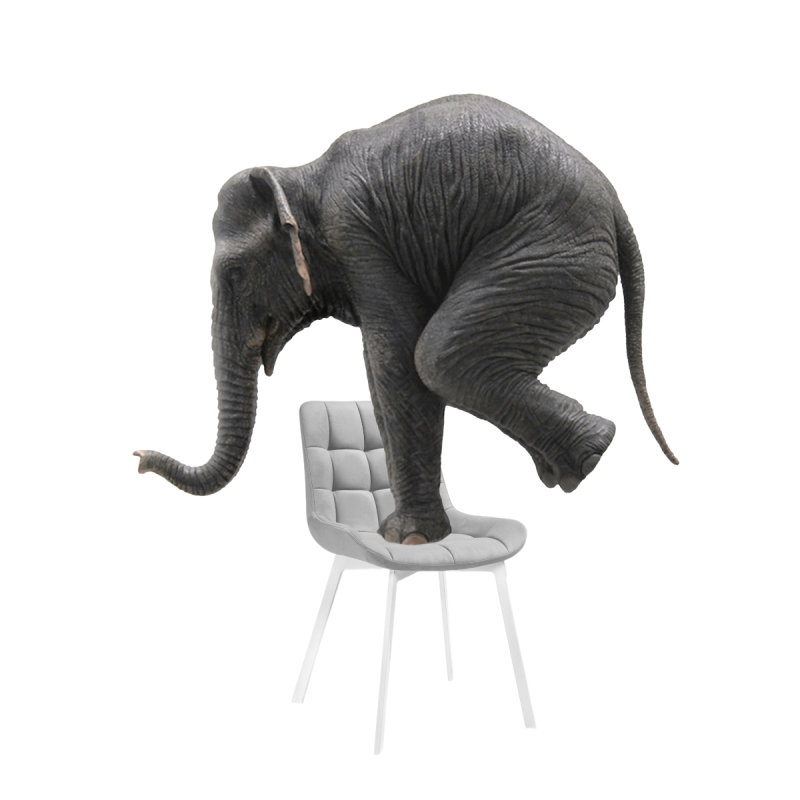 Стул на металлокаркасе Челси белый / светло-серый