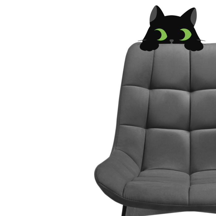 Стул на металлокаркасе Челси черный / темно-серый