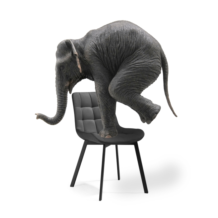 Стул на металлокаркасе Челси черный / темно-серый