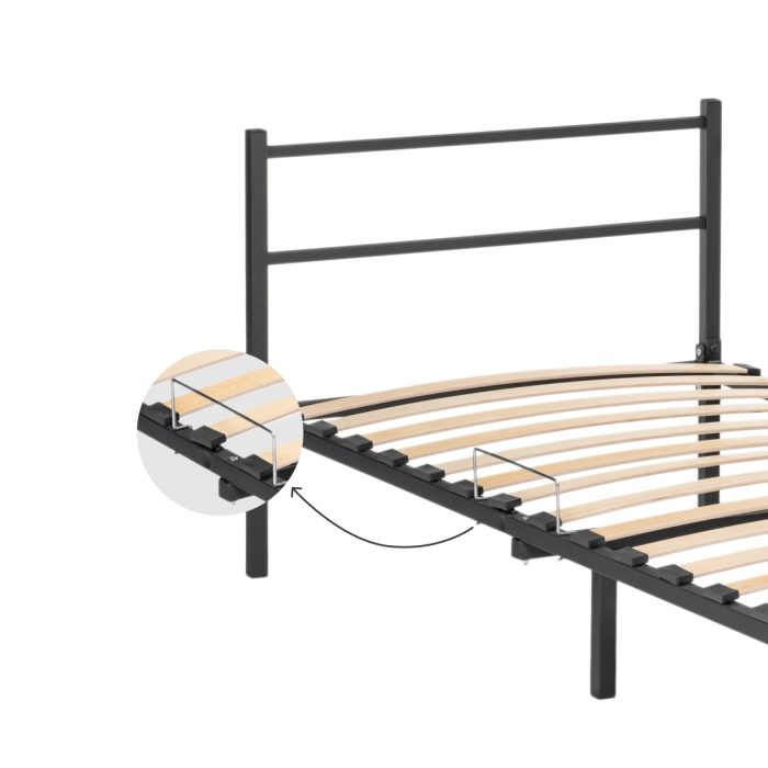 Односпальная кровать Фади 90х200 черная