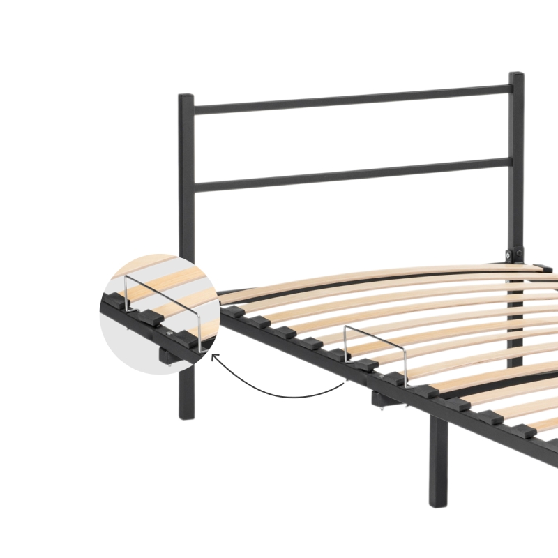 Односпальная кровать Фади 90х200 черная