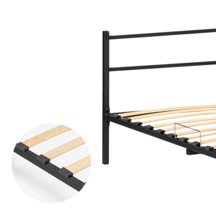 Полутораспальная кровать Фади 140х200 черная