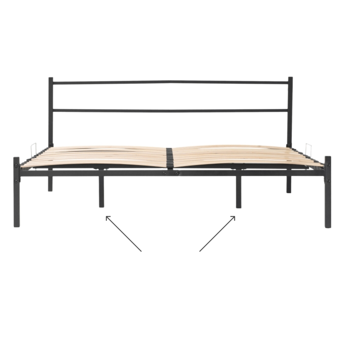 Полутораспальная кровать Фади 140х200 черная