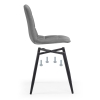 Стул на металлокаркасе Чилли К темно-серый / черный