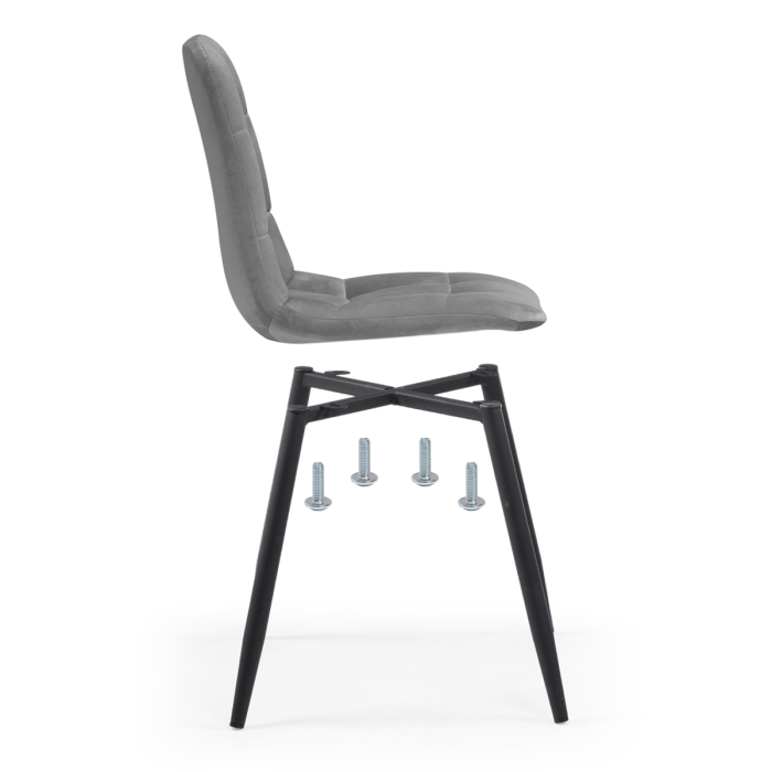 Стул на металлокаркасе Чилли К темно-серый / черный