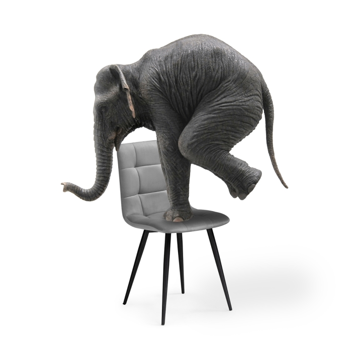 Стул на металлокаркасе Чилли К темно-серый / черный