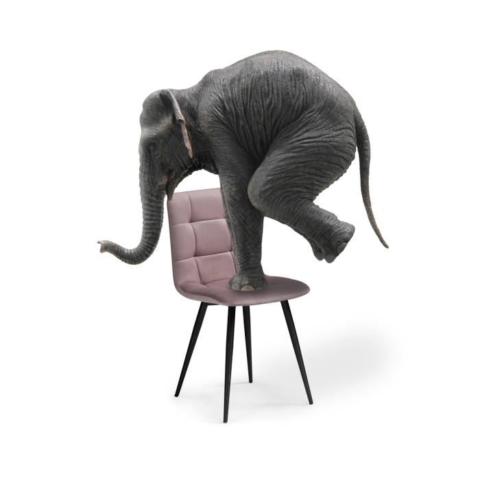 Стул на металлокаркасе Чилли К розовый / черный