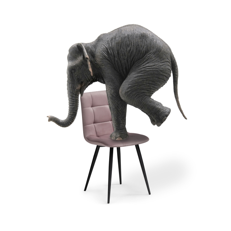 Стул на металлокаркасе Чилли К розовый / черный