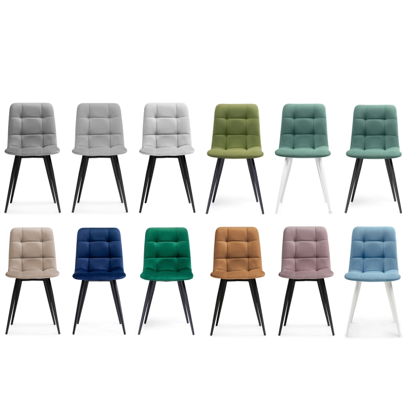 Стул на металлокаркасе Чилли К бирюзовый / белый