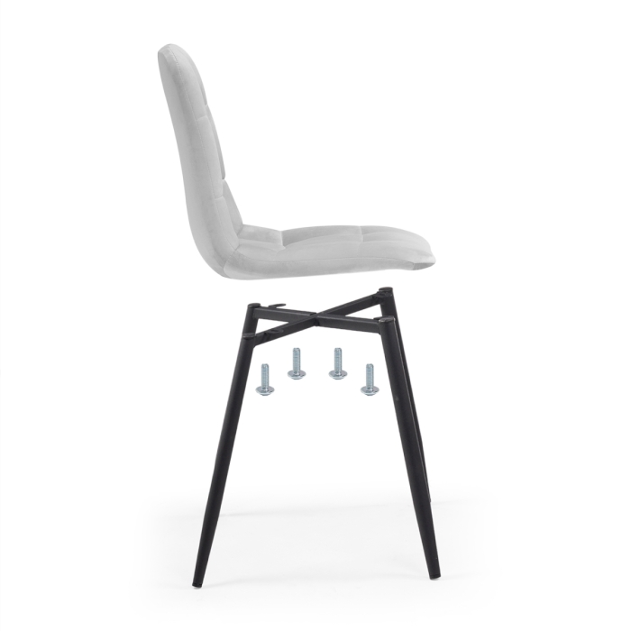 Стул на металлокаркасе Чилли К светло-серый / черный