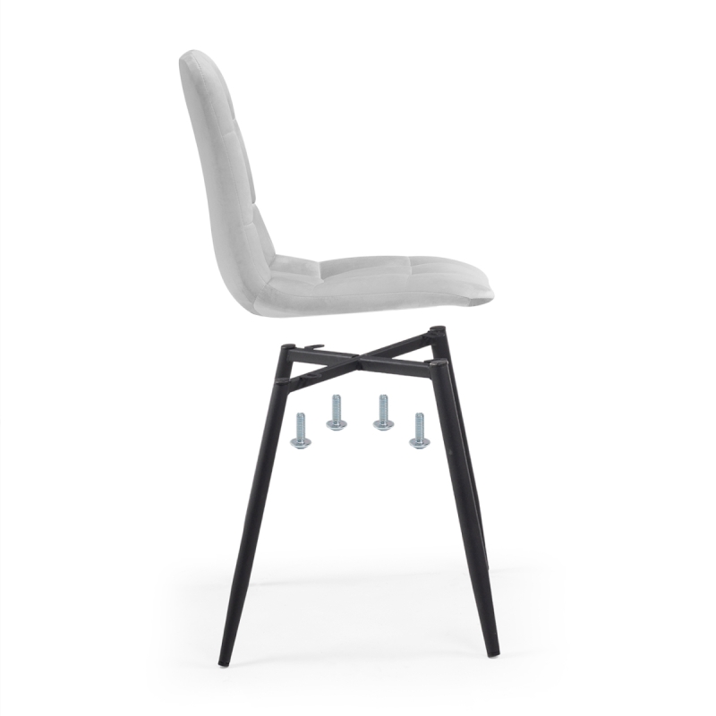 Стул на металлокаркасе Чилли К светло-серый / черный