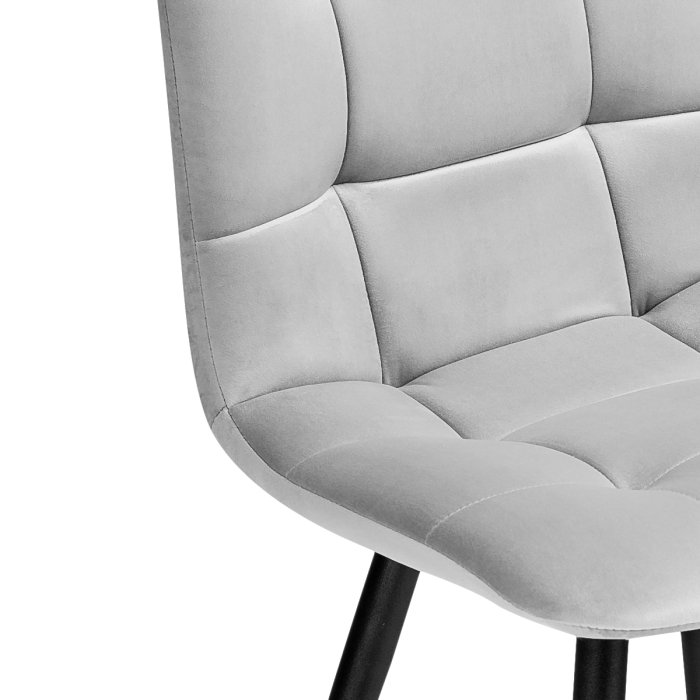 Стул на металлокаркасе Чилли К светло-серый / черный