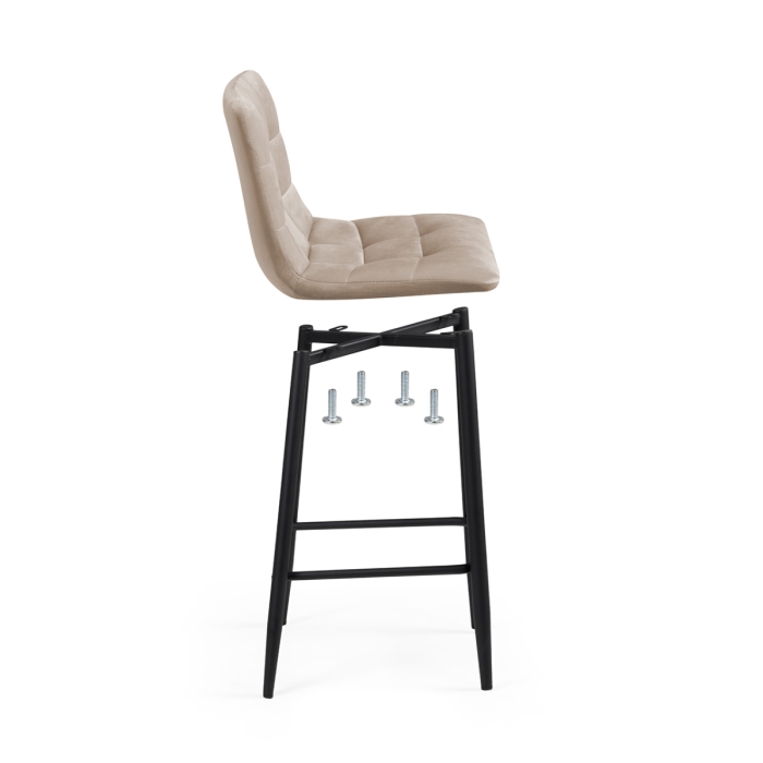 Полубарный стул Чилли К бежевый / черный