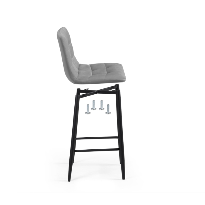Полубарный стул Чилли К темно-серый / черный