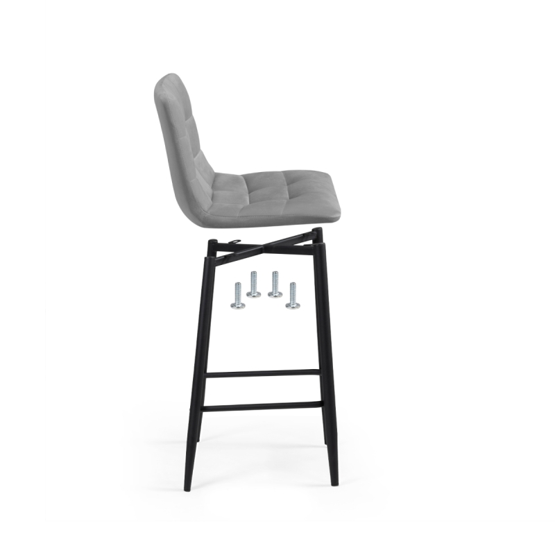 Полубарный стул Чилли К темно-серый / черный