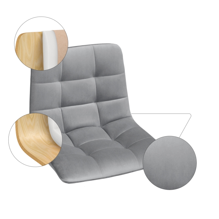 Полубарный стул Чилли К темно-серый / черный