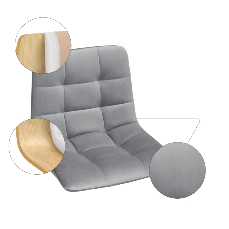 Полубарный стул Чилли К темно-серый / черный