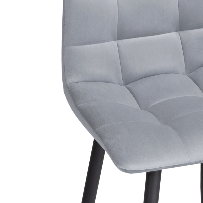 Полубарный стул Чилли К светло-серый / черный