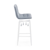 Полубарный стул Чилли К  светло-серый / белый