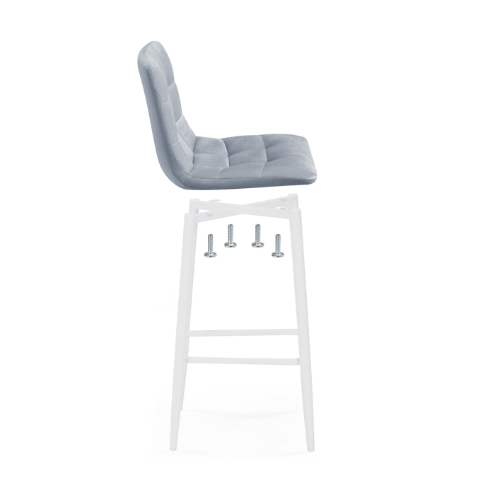Полубарный стул Чилли К  светло-серый / белый