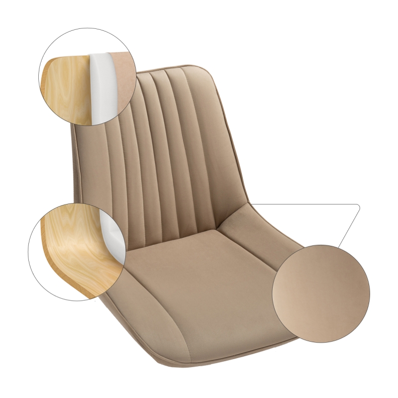 Стул на металлокаркасе Седа бежевый / черный